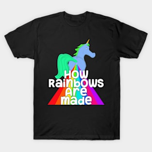 How Rainbows Are Made Unicorn Butt T-Shirt